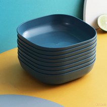 안깨지는접시 플레이팅그릇 다과용 홈파티 가정용, 5.네이비 8개
