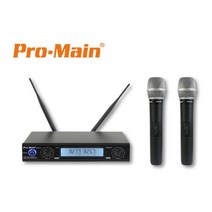 UHF 2채널 무선 마이크 세트 강의용 행사용 PWM-902 마이크옵션선택 당일발송, 핸드마이크2개
