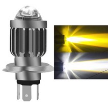 오토바이 안개등 바이크 라이트 헤드 램프 2 색 led 전구 ba20d h4 범용 보조 전구 2 3 클로 12 80v, 3 발톱 흰색