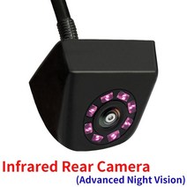 화물차 무선 후방 카메라 모니터 hippcron 후면보기 역방향 앰프 프론트 앰프 적외선 야간 투시경 주차 방수 ccd hd 비디오, 블랙 8 적외선