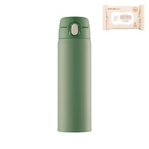 NEUTRALFOOGO 푸고 프리미엄 뉴트럴 진공단열 조제분유용 텀블러 JNX-501K + 증정 물티슈 20매입, 뉴트럴 그린
