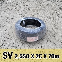 SV/CV/VCTF/장원선/HIV/로맥스/0.75/1.5/2.0/4.0SQ 전선 전기선 모음, 05)SV/CV 2.5SQ 2C 70M