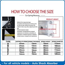 우레탄 폼 보드 단열재 코팅 자동차 충격 흡수기 스프링 범퍼 파워 A/B/C/D/E/F 타입 쿠션 우레탄 용품 2, 06 TYPE-A Buffers