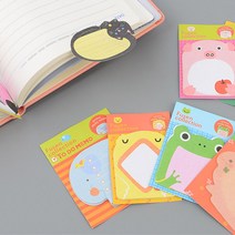미립상회 귀여운 동물 포스트잇 캐릭터 다이어리 점착식 접착 메모지, 디자인, 고양이