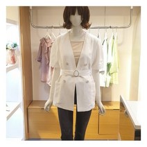 [올리브데올리브] DB_ 반팔소매노카라벨트자켓 (OW0MJ363)