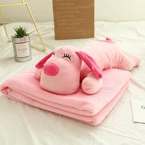 2in1 애니메이션 허그 이불 투웨이 낮잠 담요 소파 등쿠션 사무실 에어컨 기프트, 분견