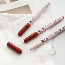 원단 재단용 물에 지워지는 일제 수성펜 초크 - 브라운(대), 1개