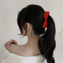 드레스빌앤샵 CP 15colors 컬러풀 플랫 리본 반묶음 올림머리 바나나 헤어핀