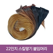 프리티레이디 스킬땋기 인모붙임머리 22인치(57cm) 자연모/레미인모 한팩200가닥(105g), 땋기 인모 22인치, 한팩 200가닥(105g), #4