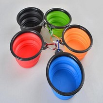 강아지 산책 물통 고양이 플로케 물그릇 용품 식기 접이식 애견 밥그릇 물통, 작은그릇