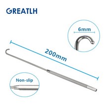 애완동물 200mm 긴 자궁 후크 동물 난소 절제술 스프레이 스누크 개 고양이 수의학 애완 정형 외과 기구 1, [09] Non slip silver 6mm