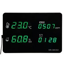 KR-30CO2 국산 대형 온습도계/이산화탄소 측정기/CO2 측정기/실내용 디지털/벽걸이형, 1개