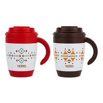 써모스 보온 보냉 머그컵 JCV-270K 0.27L, 브라운패턴, COLOR:브라운패턴, 옵션선택