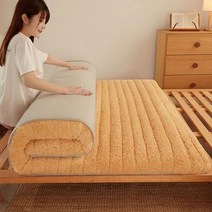 롤매트리스 가성비매트리스 겨울용 따뜻한 진드기 방지 플러시 매트리스 부드럽고 두꺼운 침구 통기성 좋