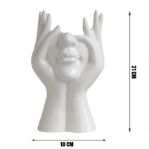 여인 얼굴 꽃병 페이스 화병 동양꽃꽂이 북유럽 스타일 여성 바디 반 세라믹 54, 멍-얀-엘
