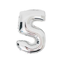 숫자은박풍선 중 은박만발송, 실버 5