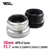 7 장인 35mm F1.2 프라임 렌즈 소니 E 마운트//후지 XF APS C 카메라 수동 미러리스 고정 초점 렌즈 A6500 A6300 X A1|카메라 렌즈|, 1개, Black, E 마운트
