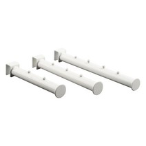 각15X30 원형 단면 볼 행거 화이트 / 벽선반 매장 인테리어 진열 수납 걸이 각후크 부속 걸이 페이스아웃 브라켓, 화이트_4볼(300mm)