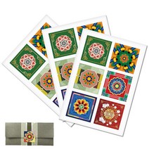 더조은키즈 (3장1세트)전통문양 스티커 만들기스티커 데코스티커 포장스티커, 1장, C타입 사각형