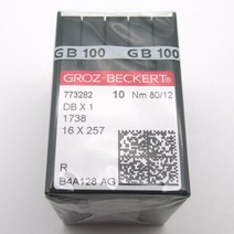 100PCS Groz Beckert DBX1 1738 16X257 JUKI DDL BROTHER db2와 호환되는 재봉틀 바늘, 09 20(125)