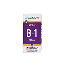 슈페리어소스비타민B1(Thiamin)100mgUnderTongueQuickDissolveSublingual100CountIncreasedMe개olismProductionNervou