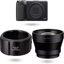 리코 카메라 외부 플래시가 있는 Ricoh GR, 7. 망원 변환 렌즈 포함