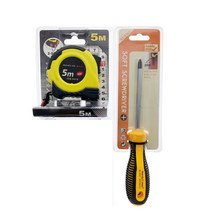 핸디맨 자동줄자 랜덤 발송 5m 35B-5019 + 소프트 드라이버 6 x 100 mm, 1세트