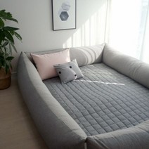 [천삼백케이] [데코코] 스트라이프 범퍼쿠션 2color - 100x50cm, 핑크