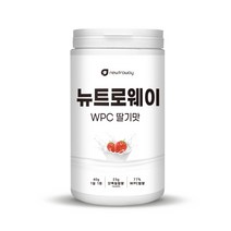 뉴트로웨이 WPC (600g x 2통구성) 딸기맛 단백질 보충제 파우더 농축유청단백질 필수 아미노산 18종 함유, 2개, 600g