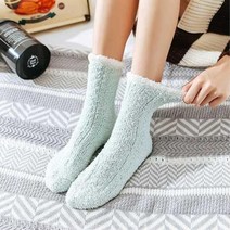 과세 4계절 보들보들 파스텔톤 니트 뜨개 긴목 수면 양말