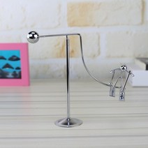 뉴턴의요람 키네틱아트 진자운동 멍때리기 인테리어 소품 크리 에이 티브 선물 3d 재미 회전 작은 키네틱 아트 스윙 연인 영구 모션 동적 균형 악기 홈 장식 사무실 책상, 스키 타기