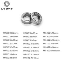 10 개몫 mr 시리즈 mr52zz mr63zz mr85zz mr95zz mr128zz mr137zz 베어링 금속 차폐 볼 베어링, mr73zz 3x7x2.5mm