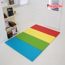 플레이베베 놀이방 폴더매트 티니 4단 (120x160), 레체그레이