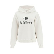 발렌시아가 BB 디프런트 자수 스웨트 오버 후드티셔츠 베이지 남성 720426 TNVV1 9784