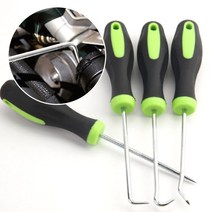 기억자 ㄱ자 후크 다용도 송곳 갈고리 드라이버 4종, [정품_송곳 오링풀러 4종(그린)^]