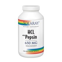 Solaray 솔라레이 베타인 HCL 펩신 650mg 250캡슐, 1개