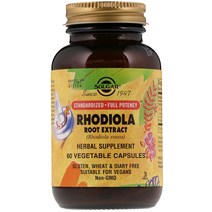 솔가 로디올라 (홍경천) 뿌리 추출물 60정 (베지캡슐) Solgar SFP Rhodiola Root Extract 60Vcaps, 1개