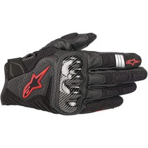 Alpinestars 블랙/화이트 Sz L 알파인스타 SMX-1 에어 V2 통기성 가죽 오토바이 장갑 170089, Small, Black/Fluorecent Yellow