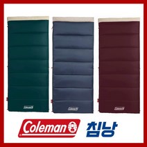 콜맨 침낭 슬리핑백 이불 캠핑용 차박용 따뜻한 동계용 겨울 사계절용 침낭 백패킹 글램핑, 네이비/화이트