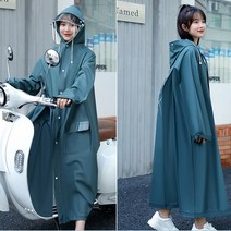 코지위크 홀로그램 EVA 패션 레인코트 우비 A10, L, 다크그린, 1개
