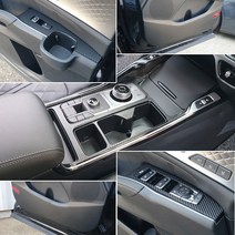 모터스파이쏘렌토 MQ4 차량용 데칼 스티커 컵홀더 도어커버 콘솔, 08. 화이트카본, 01. 기어컵홀더패널(2P)