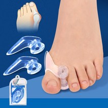 한타오 투명 무지외반증 교정기 엄지발가락 발가락링 보호대, 1세트