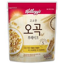 켈로그 오곡 푸레이크 1200g 농심 곡물 대용량 농심 씨리얼 시리얼, 1개