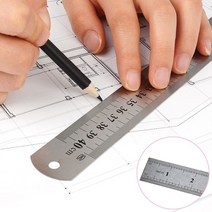 스틸 철 자 40cm 목공 제도 공업 쇠자