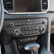 JS automotive 기아 올뉴스포티지QL 차량전용 센터페시아 공조기 오디오 패널 카본 튜닝몰딩, 유광블랙카본