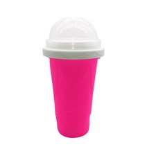 350ml 급속 냉동 스무디 컵 친환경 더블 레이어 실리콘 슬러시 아이스크림 메이커 스퀴즈 슬러시 빠른 슬러시 컵, 장미