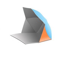 KEYXGSUL 휴대용 접는 파라솔, 큰 사이즈(푸른 색)