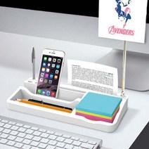 사무실 펜 트레이 화이트 메모꽂이 필기구 정리함 접시 데스크 소품 정리함