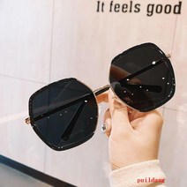 puildaug 큰 프레임 큰 얼굴 작은 선글라스 여성의 큰 둥근 얼굴 선글라스 UV 보호