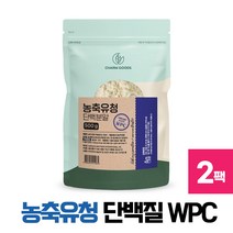 WPC 99% 농축 유청 단백 단백질 프로틴 분말 가루 파우더, 2개, 500g